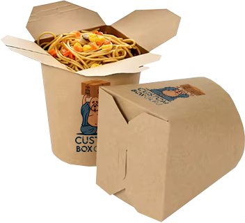 Take away kraft paper or white card paper noodle box,biodegradable food paper box Custom printed noodle auto lock boxes
