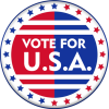 USA Election Voting Stickers and Badges