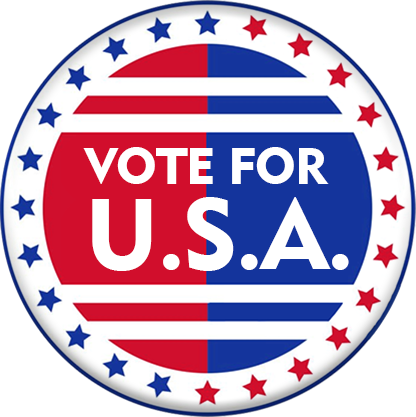 USA Election Voting Stickers and Badges