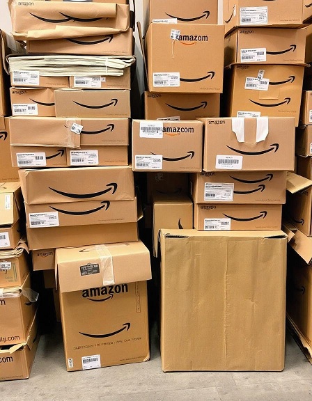 Amazon shipping boxes recycle